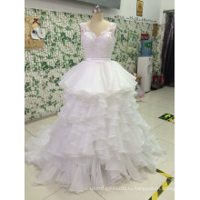 Бальное платье шифон кружева тюль свадебное платье с V-образным вырезом